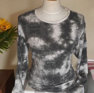 Large NYC Black White Galaxy Shirt Womens